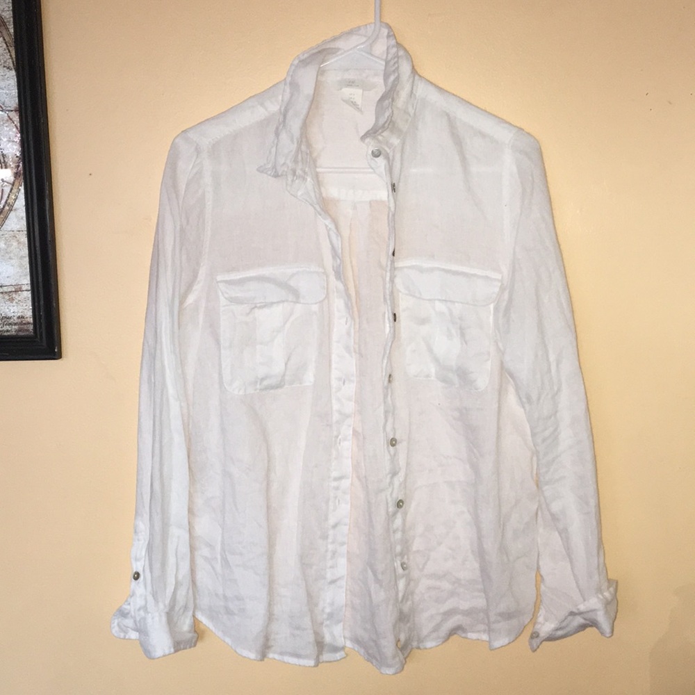 Linen Button-Up Top